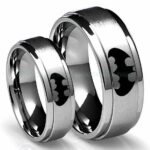 Batman Rings, Couple Rings, Batman Wedding Bands, Batman Wedding Rings, Silver Wedding Bands, Silver Wedding Rings