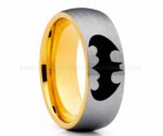 Batman Ring, Batman Wedding Band, Batman Wedding Ring, Silver Wedding Band, Silver Wedding Ring