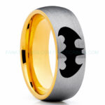 Batman Ring, Batman Wedding Band, Batman Wedding Ring, Silver Wedding Band, Silver Wedding Ring