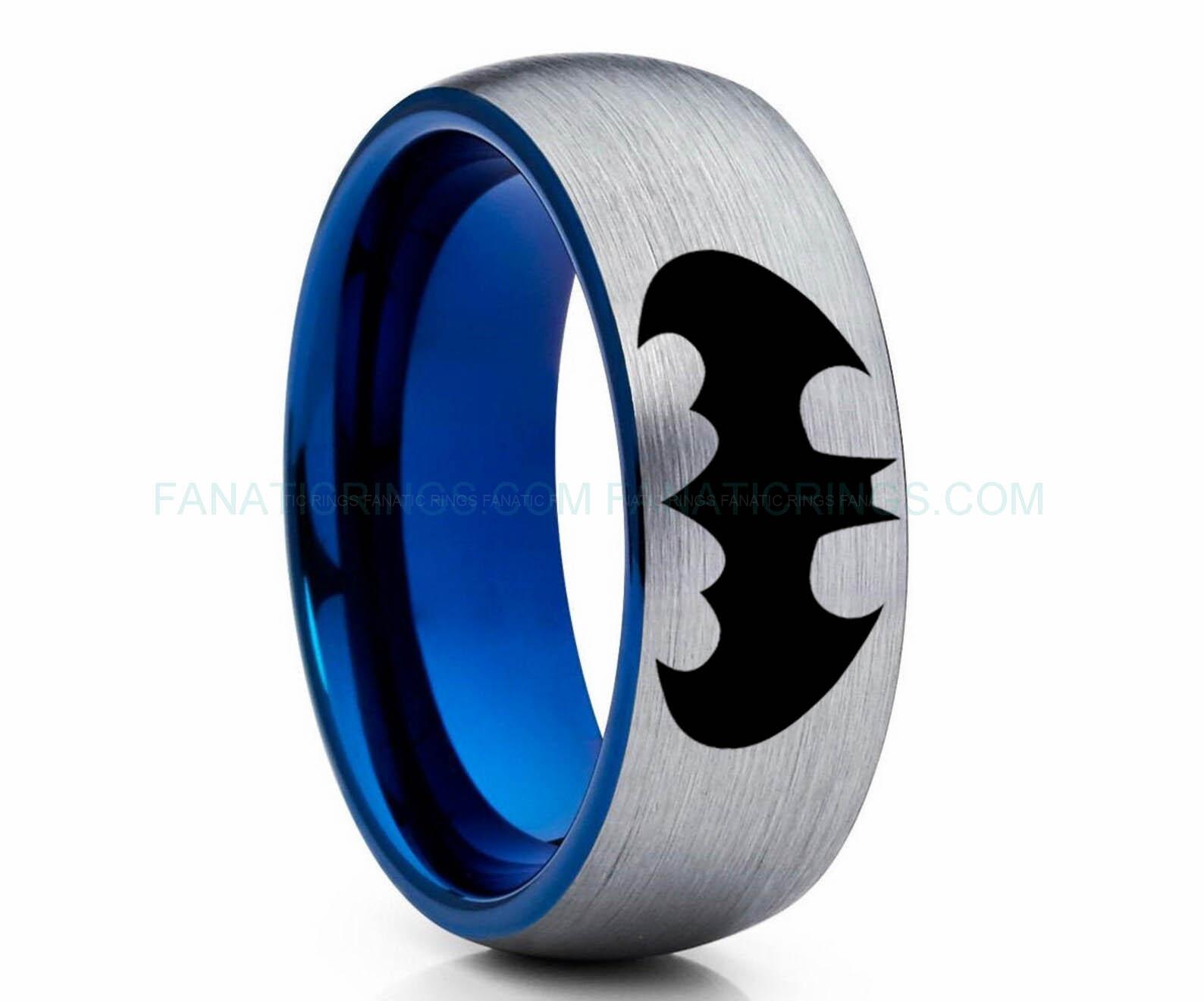il_1588xN.3049198705_1ofl Batman Ring, Batman Wedding Band, Batman Wedding Ring, Silver Wedding Band, Silver Wedding Ring - Image 1