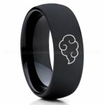 Naruto Shippuden Akatsuki Cloud Ring, Akatsuki Cloud Wedding Band, Akatsuki Cloud Jewelry
