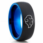 Naruto Shippuden Akatsuki Cloud Ring, Akatsuki Cloud Wedding Band, Akatsuki Cloud Jewelry