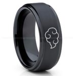 Naruto Shippuden Akatsuki Cloud Ring, Akatsuki Cloud Wedding Band, Akatsuki Cloud Jewelry
