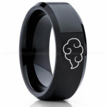 Naruto Shippuden Akatsuki Cloud Ring, Akatsuki Cloud Wedding Band, Akatsuki Cloud Jewelry