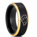 Naruto Shippuden Akatsuki Cloud Ring, Akatsuki Cloud Wedding Band, Akatsuki Cloud Jewelry