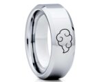 Naruto Shippuden Akatsuki Cloud Ring, Akatsuki Cloud Wedding Band, Akatsuki Cloud Jewelry