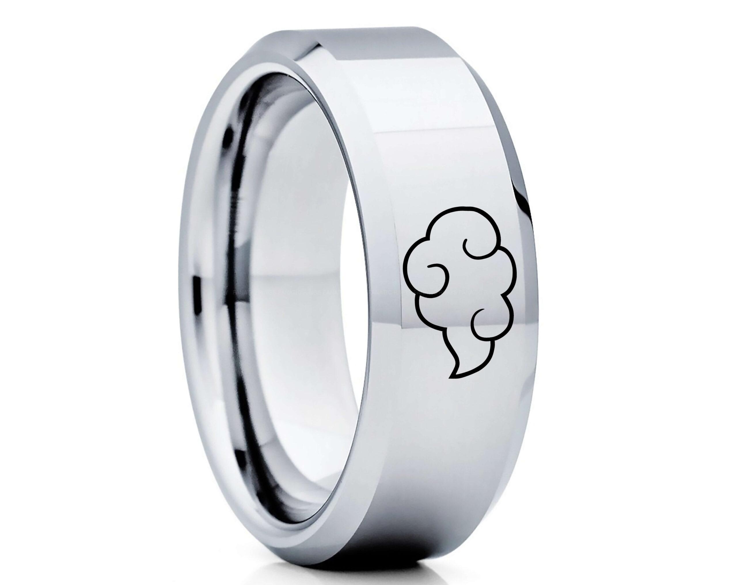 il_1588xN.2892387100_54rv Naruto Shippuden Akatsuki Cloud Ring, Akatsuki Cloud Wedding Band, Akatsuki Cloud Jewelry - Image 1