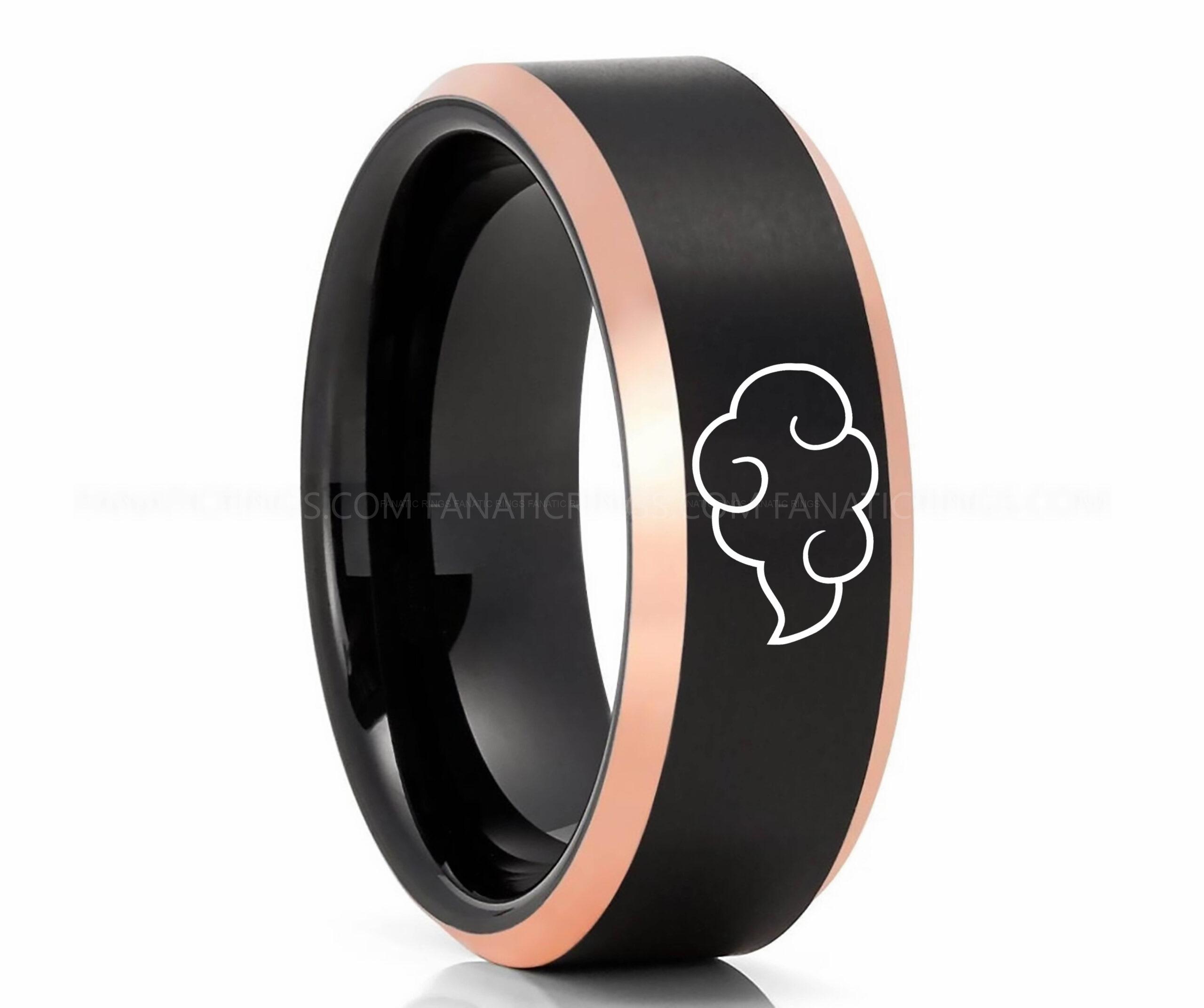 il_1588xN.2963673786_220g Naruto Shippuden Akatsuki Cloud Ring, Akatsuki Cloud Wedding Band, Akatsuki Cloud Jewelry - Image 1