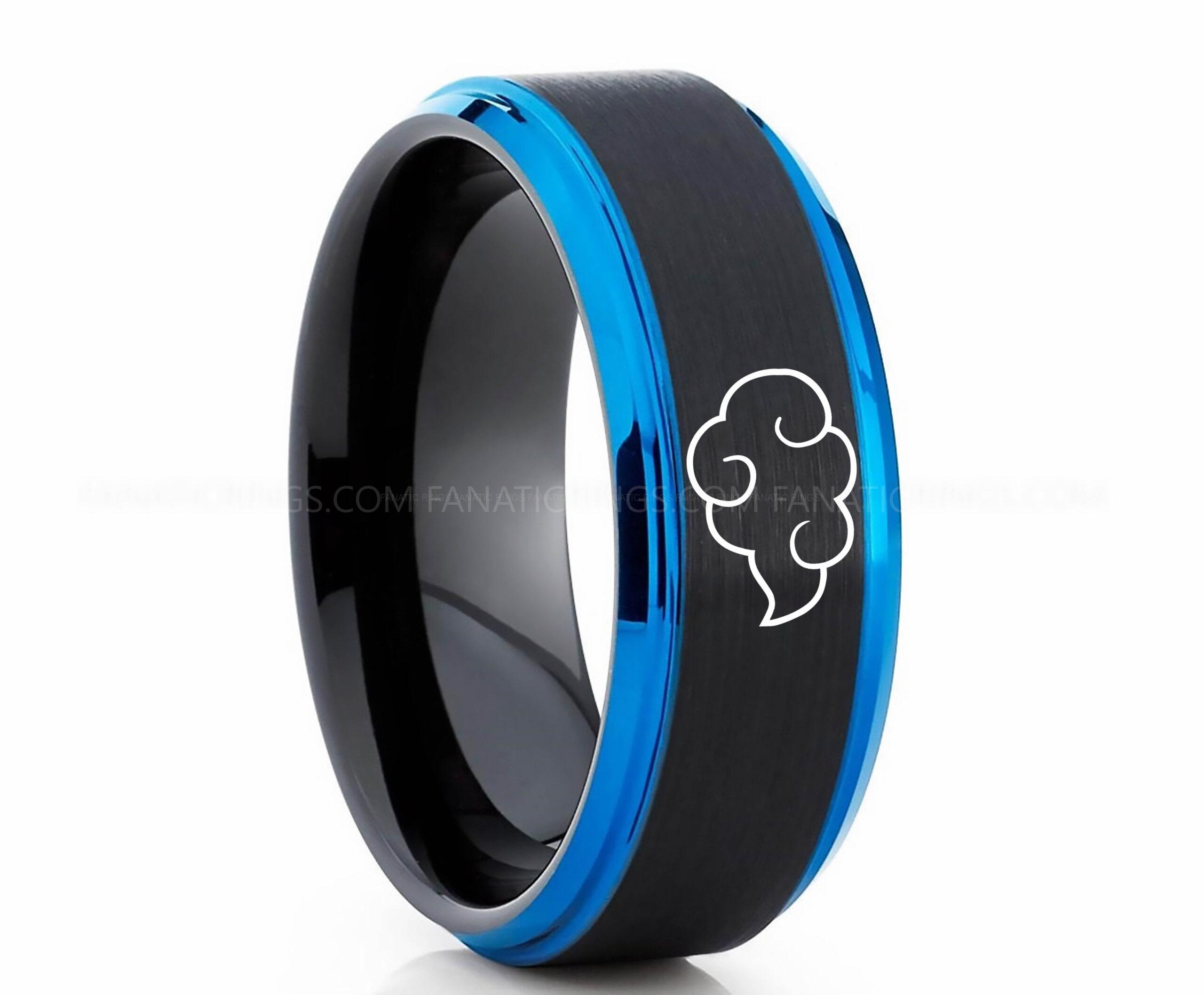 il_1588xN.3001452884_714j Naruto Shippuden Akatsuki Cloud Ring, Akatsuki Cloud Wedding Band, Akatsuki Cloud Jewelry - Image 1