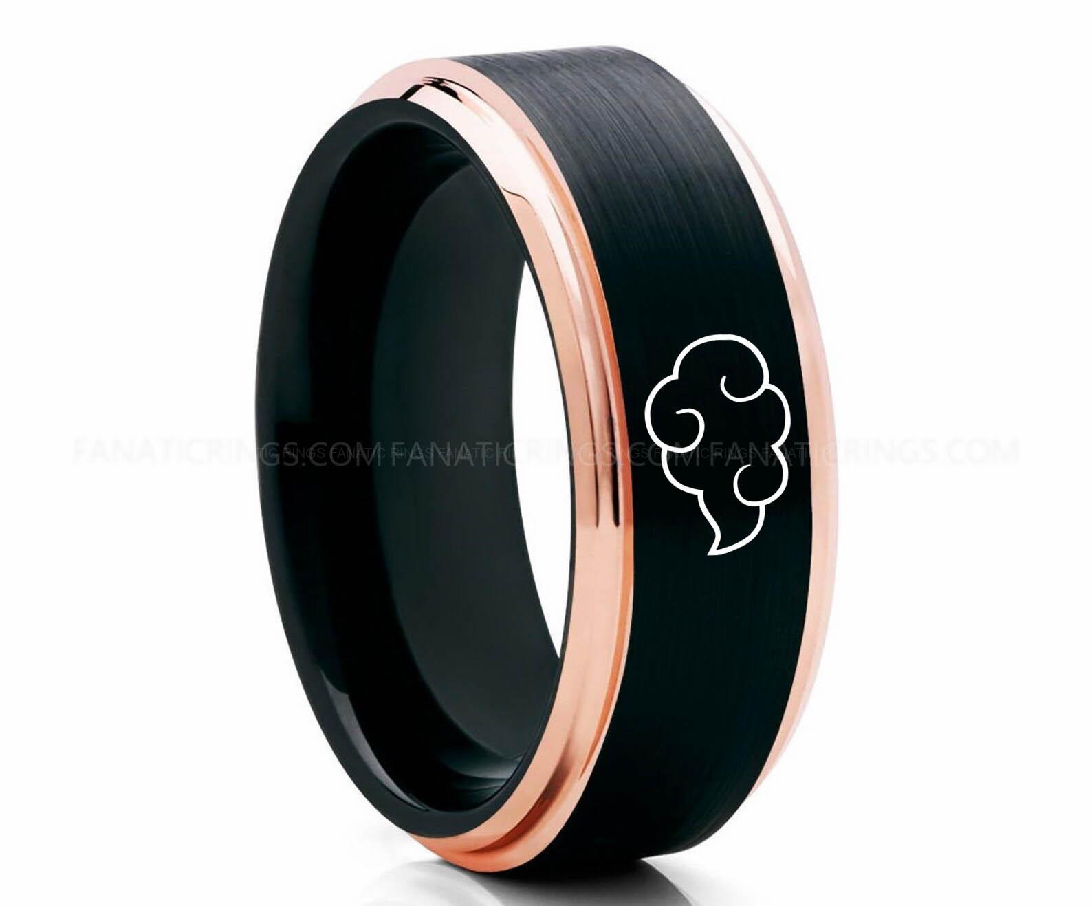 il_1588xN.3015608321_ghzr Naruto Shippuden Akatsuki Cloud Ring, Akatsuki Cloud Wedding Band, Akatsuki Cloud Jewelry - Image 1