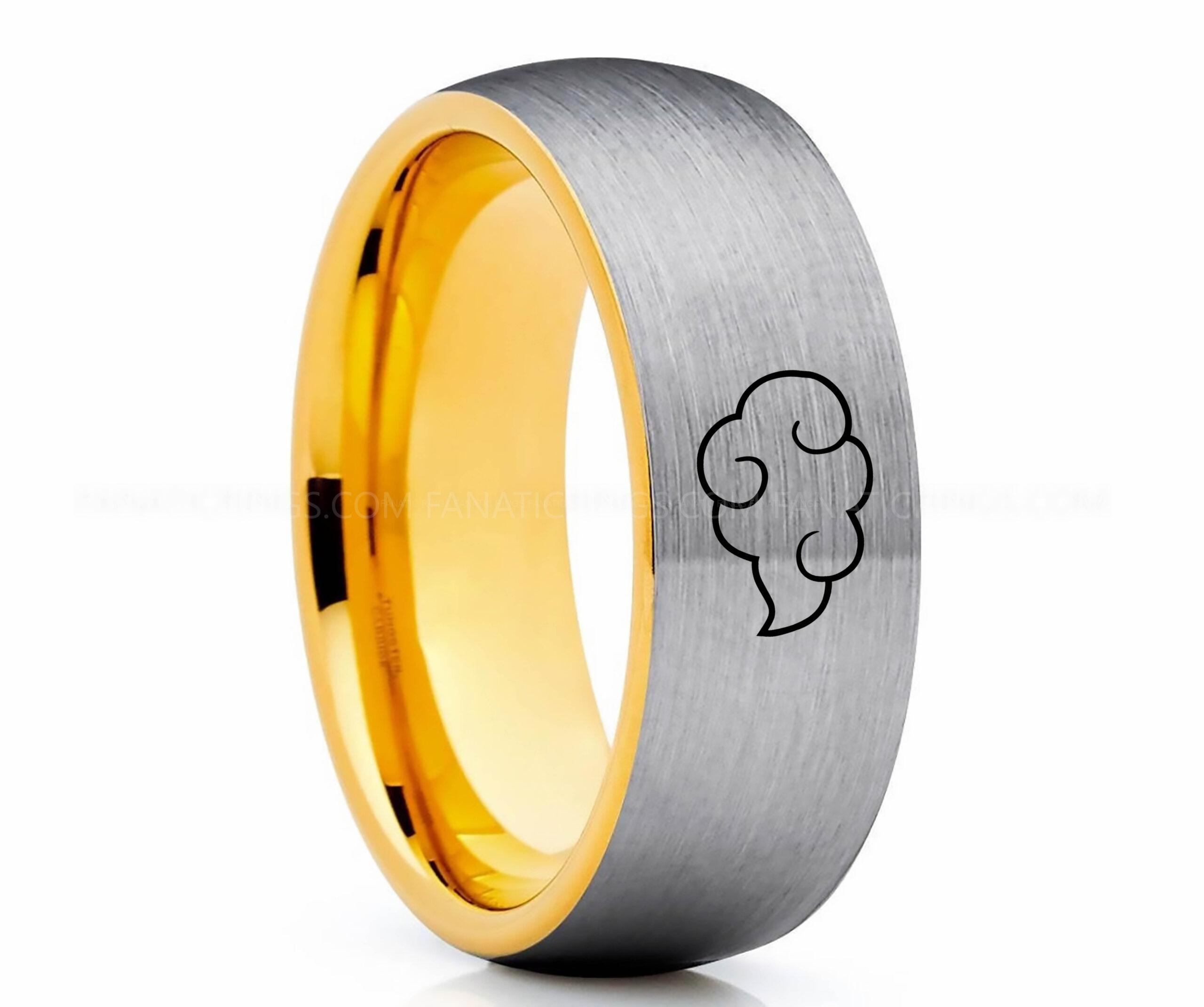 il_1588xN.3034238348_jxwf Naruto Shippuden Akatsuki Cloud Ring, Akatsuki Cloud Wedding Band, Akatsuki Cloud Jewelry - Image 1