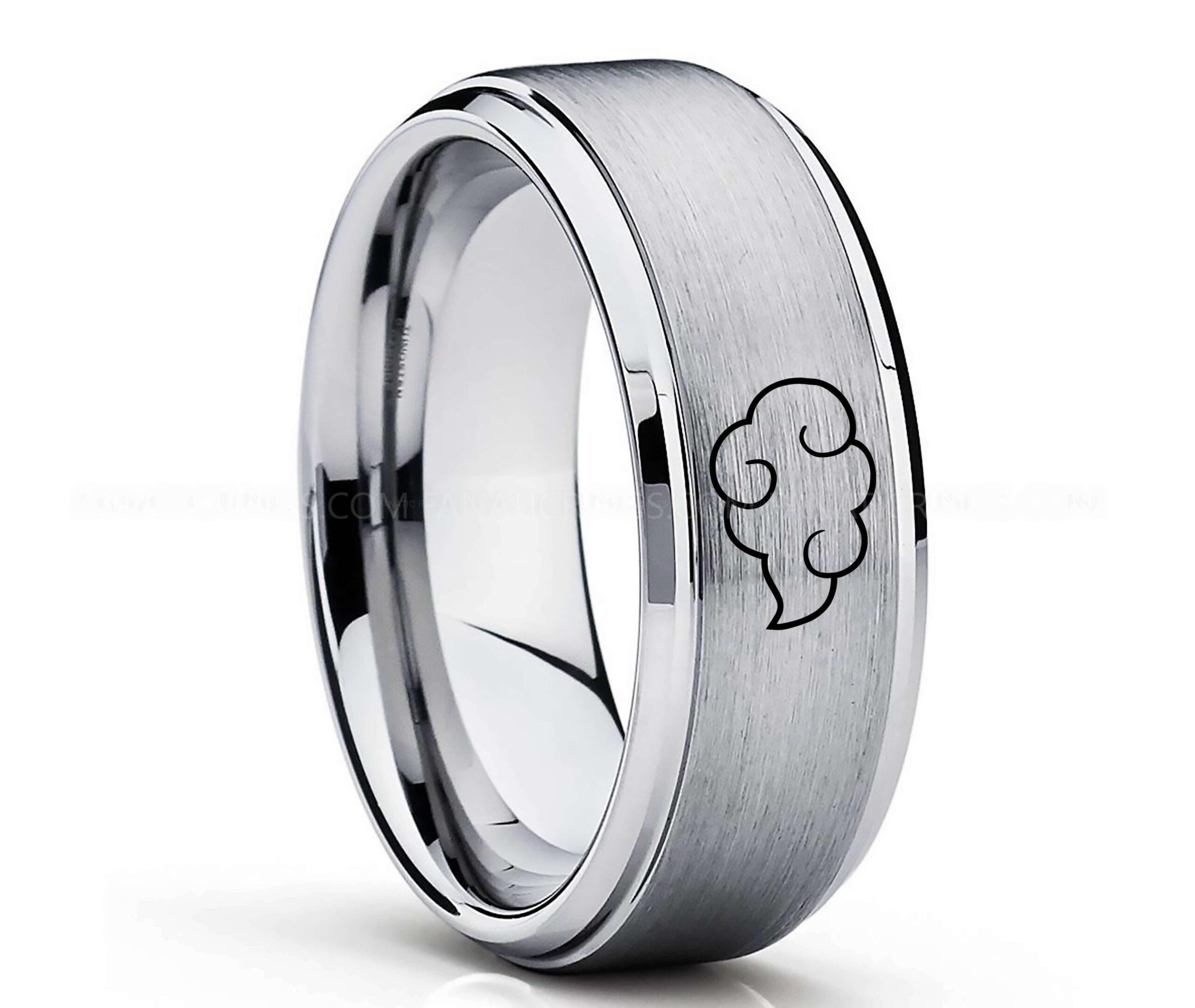 il_1588xN.3093503375_lb8f Naruto Shippuden Akatsuki Cloud Ring, Akatsuki Cloud Wedding Band, Akatsuki Cloud Jewelry - Image 1