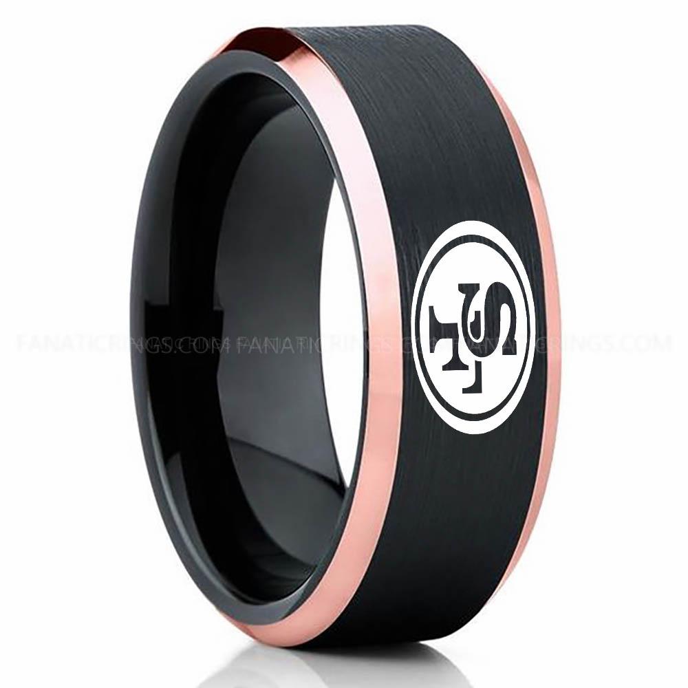 1 (1) 49ERS Ring, 49ERS Wedding Band, 49ERS Wedding Ring, 49ERS Jewelry - Image 1