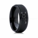 Dopamine Molecule Ring, Dopamine Ring, Science Ring, Science Jewelry, Molecule Jewelry, Molecule Wedding Band