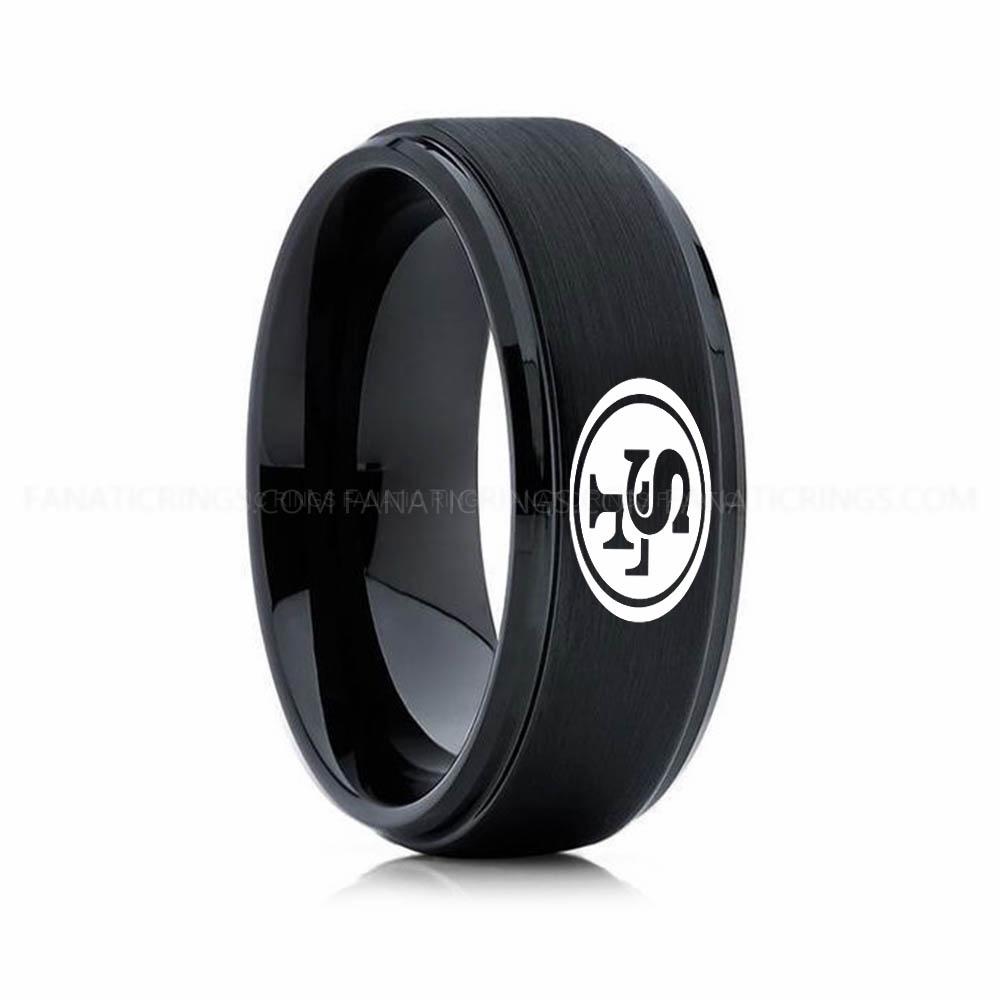 1 (2) 49ERS Ring, 49ERS Wedding Band, 49ERS Wedding Ring, 49ERS Jewelry - Image 1