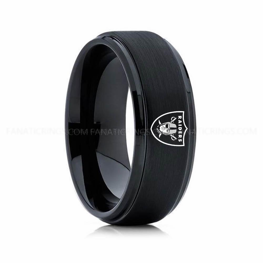 1 (4) Raiders Ring, Raiders Wedding Band, Raiders Wedding Ring, Raiders Jewelry - Image 1