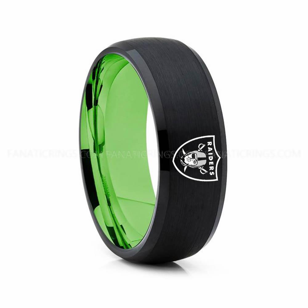 10 (3) Raiders Ring, Raiders Wedding Band, Raiders Wedding Ring, Raiders Jewelry - Image 1