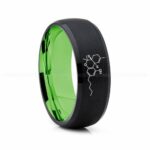 Cannabis Ring, Tetrahydrocannabinol Ring, THC Ring, Cannabis Wedding Band, Science Ring, Science Jewelry, Molecule Jewelry, Molecule Wedding Band