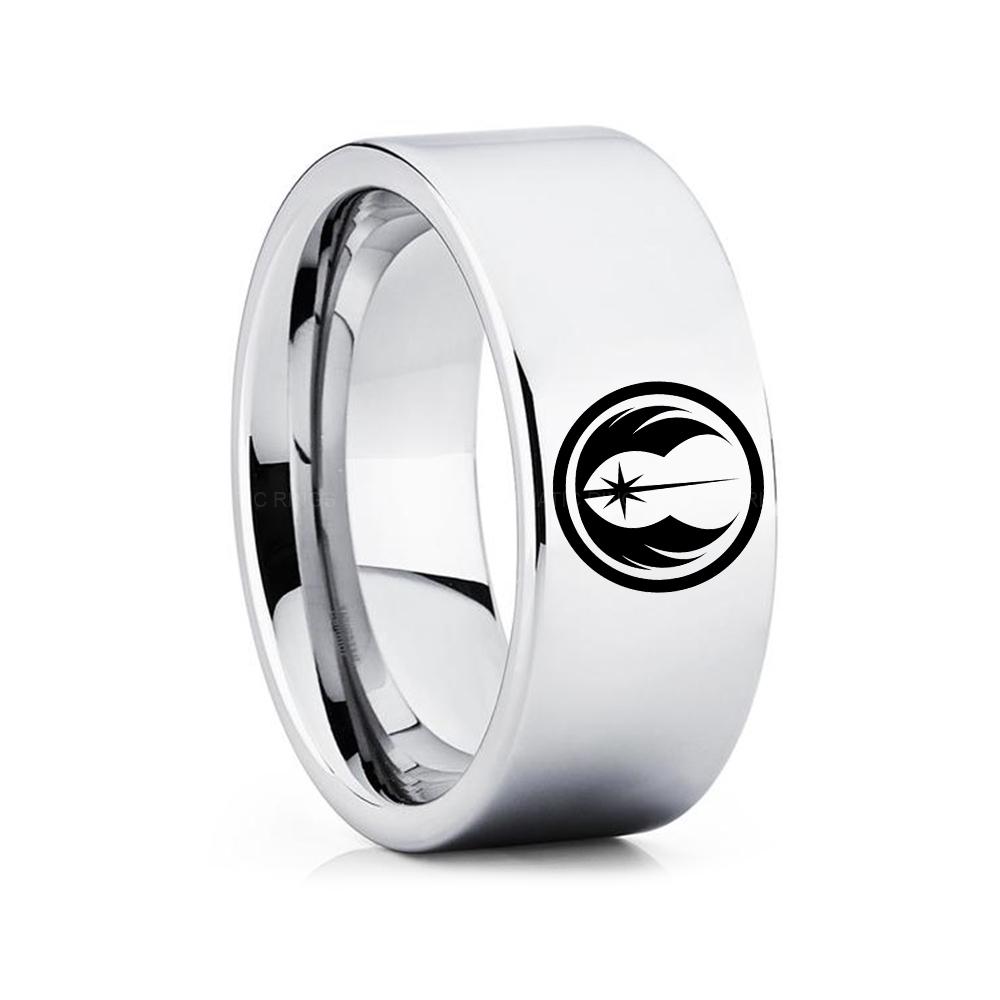 10 copy (3) Jedi Order Ring, Star Wars Ring, Star Wars Wedding Band, Star Wars Wedding Ring - Image 1