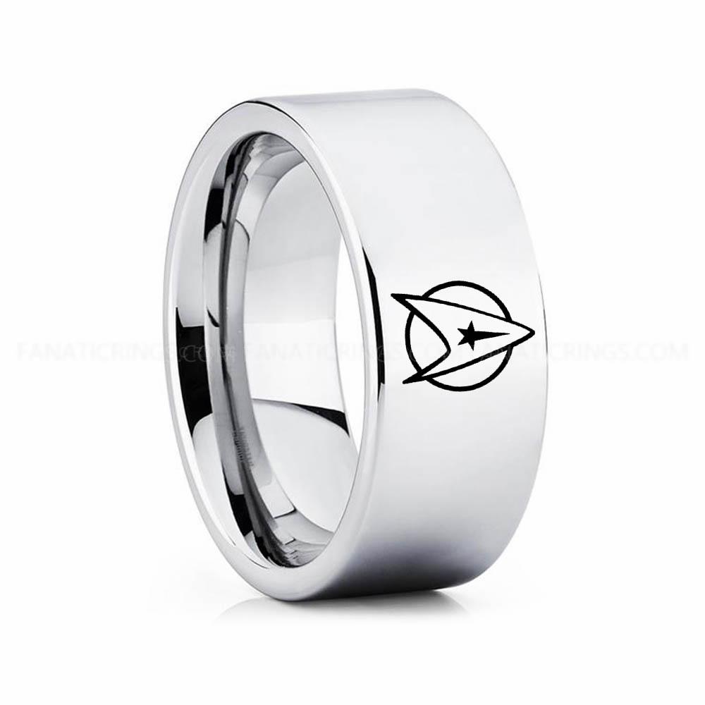 10 copy (4) Starfleet Ring, Star Trek Ring, Star Trek Wedding Band, Star Trek Wedding Ring - Image 1