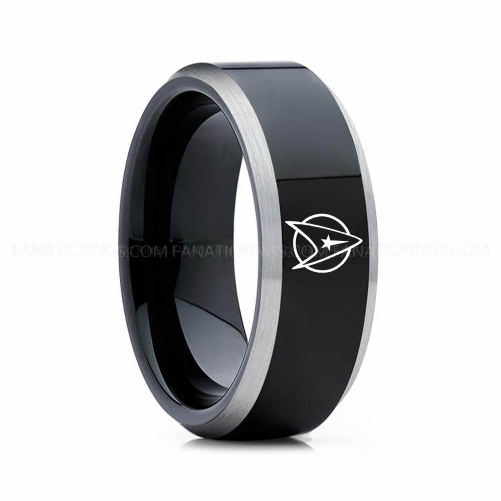 11 copy (4) Starfleet Ring, Star Trek Ring, Star Trek Wedding Band, Star Trek Wedding Ring - Image 1