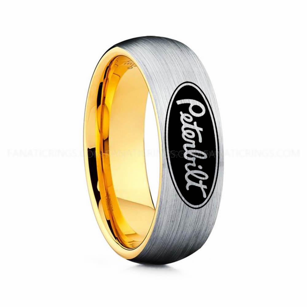 11 Trucker Ring, Truck Driver Ring, Peterbilt Truck Ring, Peterbilt Ring, Silver Tungsten Ring, Silver Wedding Ring, Truck Ring, Silver Ring - Image 1