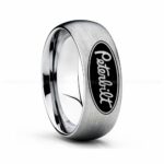 Trucker Ring, Truck Driver Ring, Peterbilt Truck Ring, Peterbilt Ring, Silver Tungsten Ring, Silver Wedding Ring, Truck Ring, Silver Ring