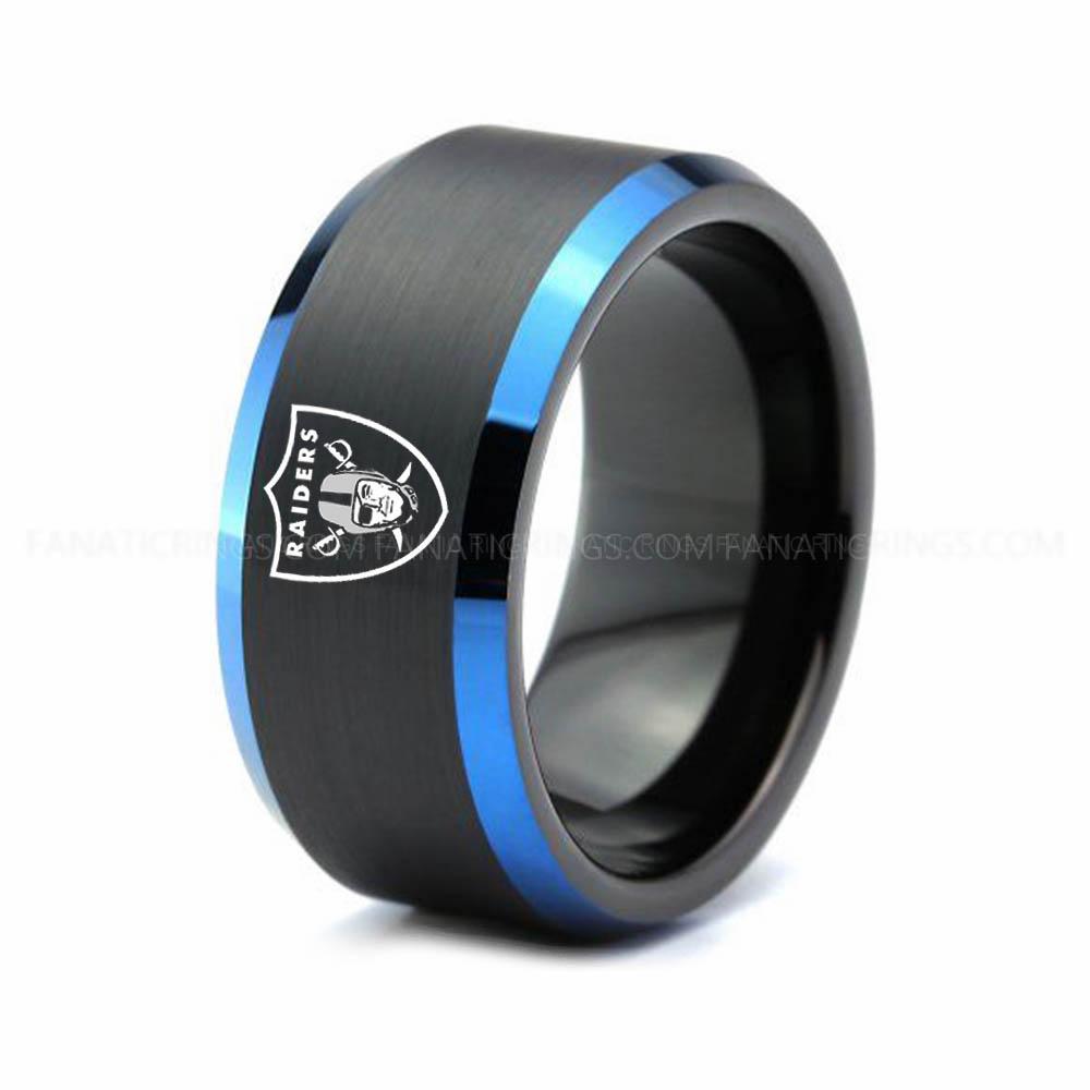 12 (3) Raiders Ring, Raiders Wedding Band, Raiders Wedding Ring, Raiders Jewelry - Image 1