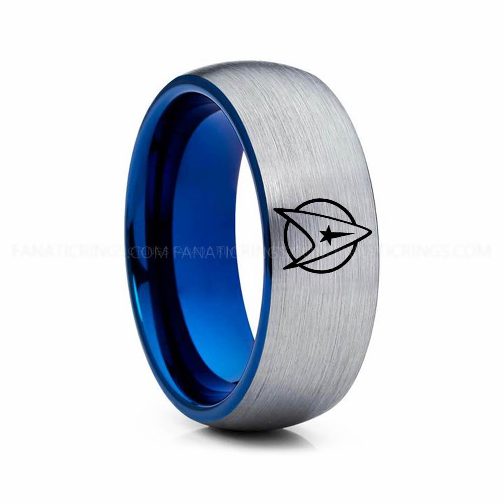 12 copy (4) Starfleet Ring, Star Trek Ring, Star Trek Wedding Band, Star Trek Wedding Ring - Image 1