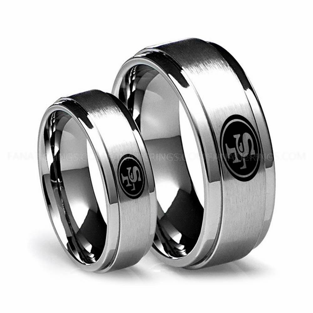 13 (1) 49ERS Ring, 49ERS Wedding Band, 49ERS Wedding Ring, 49ERS Jewelry - Image 1