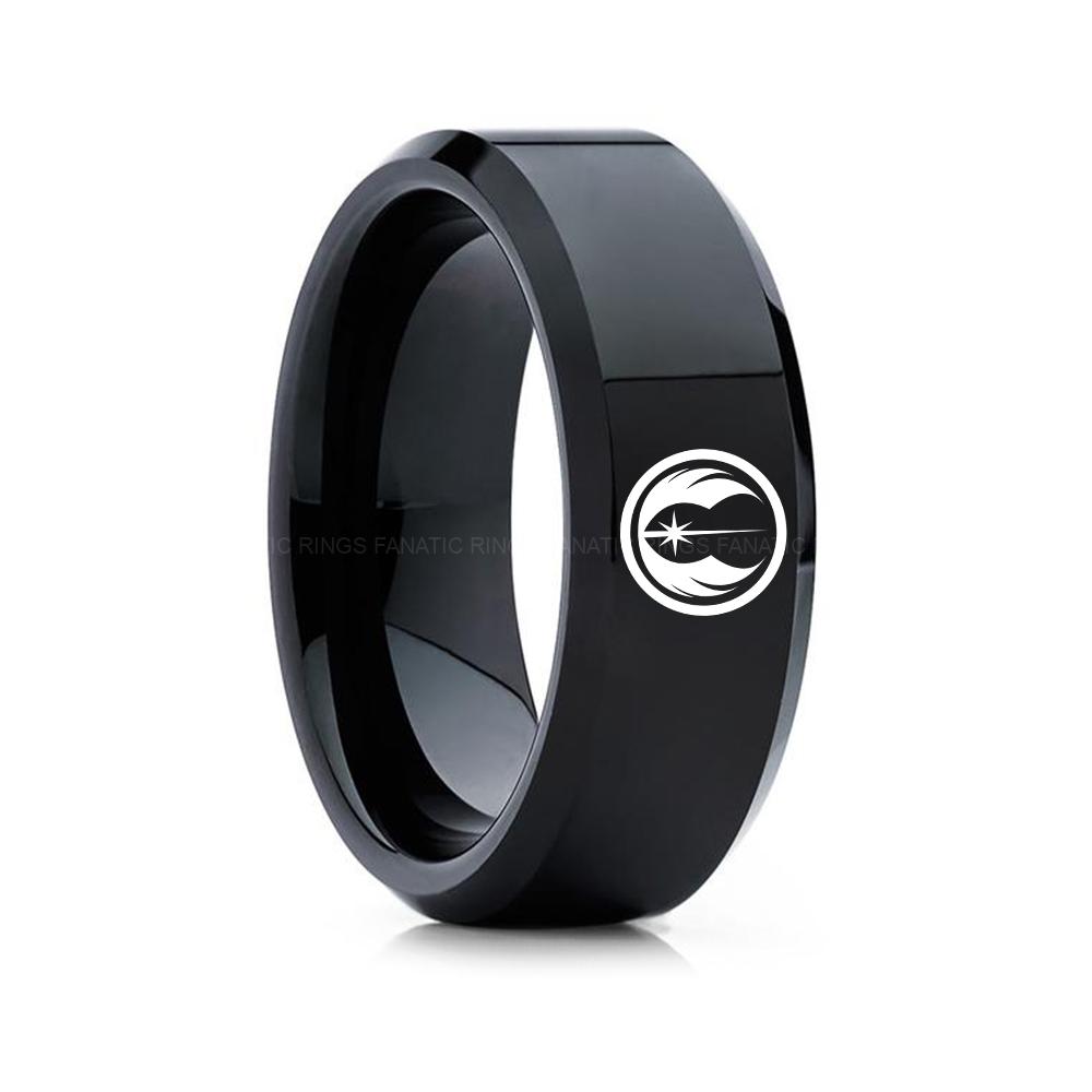 13 copy (3) Jedi Order Ring, Star Wars Ring, Star Wars Wedding Band, Star Wars Wedding Ring - Image 1
