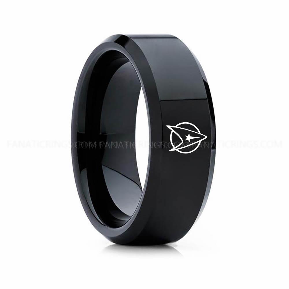 13 copy (4) Starfleet Ring, Star Trek Ring, Star Trek Wedding Band, Star Trek Wedding Ring - Image 1