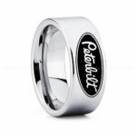 Trucker Ring, Truck Driver Ring, Peterbilt Truck Ring, Peterbilt Ring, Silver Tungsten Ring, Silver Wedding Ring, Truck Ring, Silver Ring