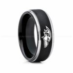 Ravens Ring, Ravens Wedding Band, Ravens Wedding Ring, Ravens Jewelry