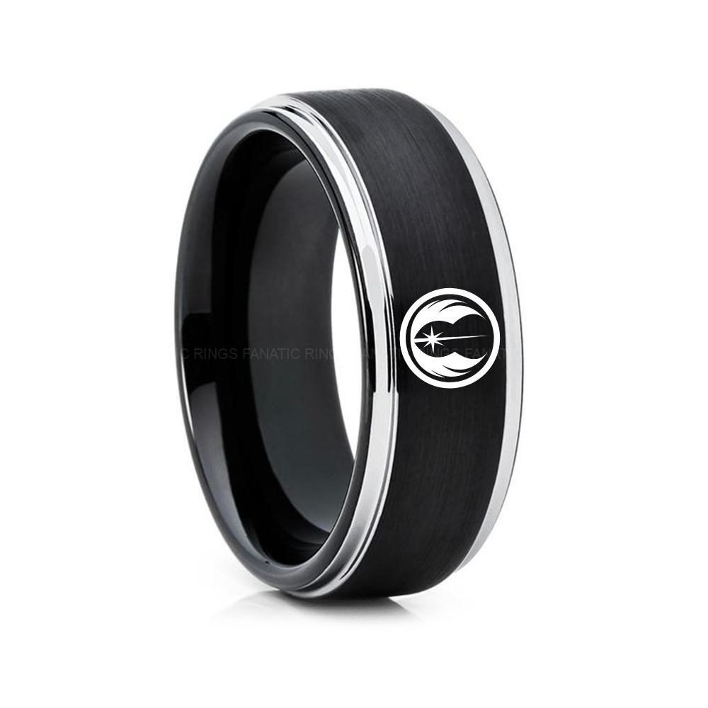 14 copy (3) Jedi Order Ring, Star Wars Ring, Star Wars Wedding Band, Star Wars Wedding Ring - Image 1