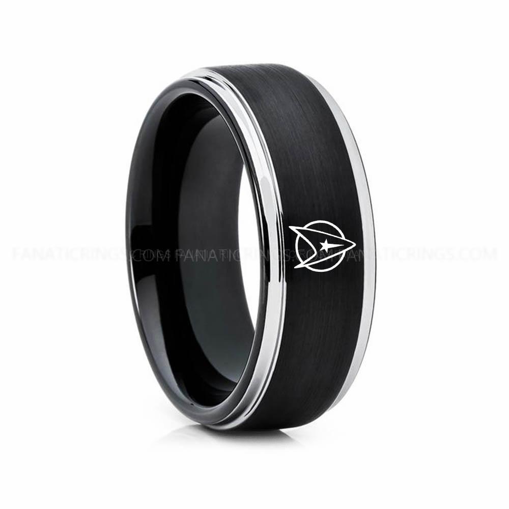 14 copy (4) Starfleet Ring, Star Trek Ring, Star Trek Wedding Band, Star Trek Wedding Ring - Image 1