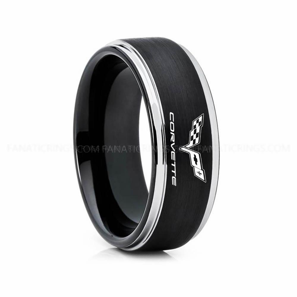 14 copy Corvette Ring, Chevy Ring, Chevrolet Ring, Chevrolet Corvette Ring, Auto Racing Ring, Chevy Wedding Band, Chevrolet Wedding Ring - Image 1