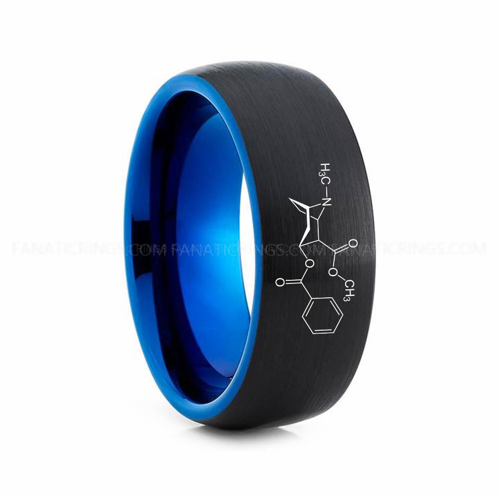 15 (11) Cocaine Molecule Ring, Cocaine Ring, Science Ring, Science Jewelry, Molecule Jewelry, Molecule Wedding Band - Image 1