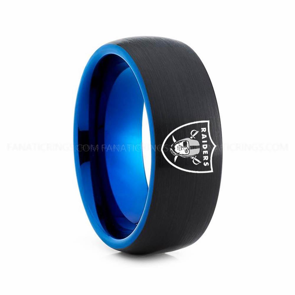 15 (3) Raiders Ring, Raiders Wedding Band, Raiders Wedding Ring, Raiders Jewelry - Image 1