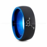 Serotonin Molecule Ring, Serotonin Ring, Science Ring, Science Jewelry, Molecule Jewelry, Molecule Wedding Band