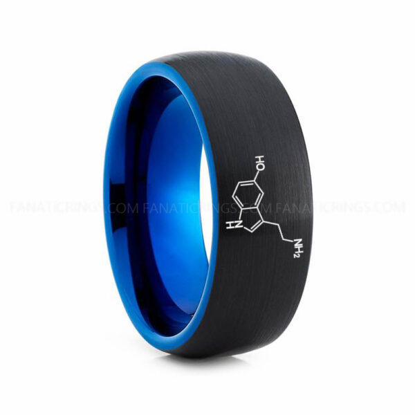 Serotonin Molecule Ring, Serotonin Ring, Science Ring, Science Jewelry, Molecule Jewelry, Molecule Wedding Band