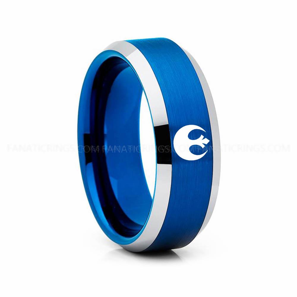 15 copy (2) Rebel Alliance Ring, Star Wars Ring, Star Wars Wedding Band, Star Wars Wedding Ring - Image 1