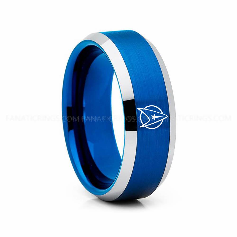 15 copy (4) Starfleet Ring, Star Trek Ring, Star Trek Wedding Band, Star Trek Wedding Ring - Image 1