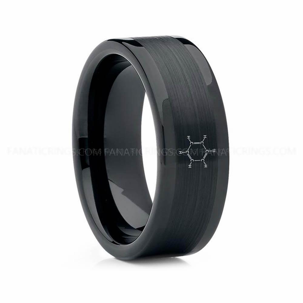 16 (13) Benzene Molecule Ring, Benzene Ring, Science Ring, Science Jewelry, Molecule Jewelry, Molecule Wedding Band - Image 1