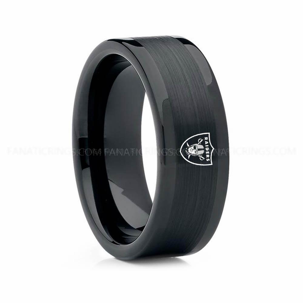 16 (3) Raiders Ring, Raiders Wedding Band, Raiders Wedding Ring, Raiders Jewelry - Image 1