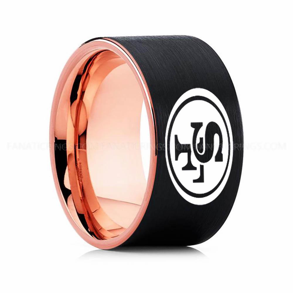 17 (1) 49ERS Ring, 49ERS Wedding Band, 49ERS Wedding Ring, 49ERS Jewelry - Image 1