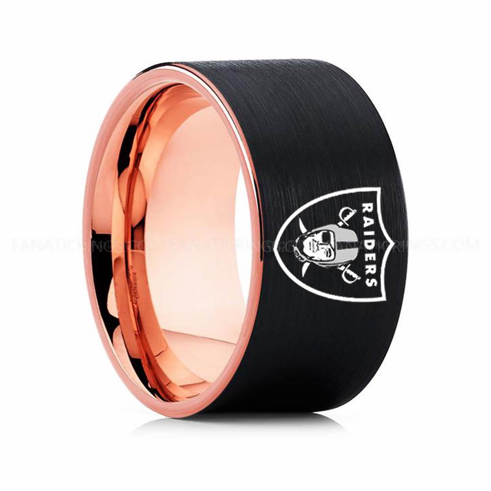 17 (3) Raiders Ring, Raiders Wedding Band, Raiders Wedding Ring, Raiders Jewelry - Image 1