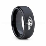 Ravens Ring, Ravens Wedding Band, Ravens Wedding Ring, Ravens Jewelry