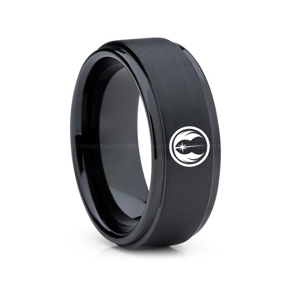 17 copy (3) Jedi Order Ring, Star Wars Ring, Star Wars Wedding Band, Star Wars Wedding Ring - Image 1