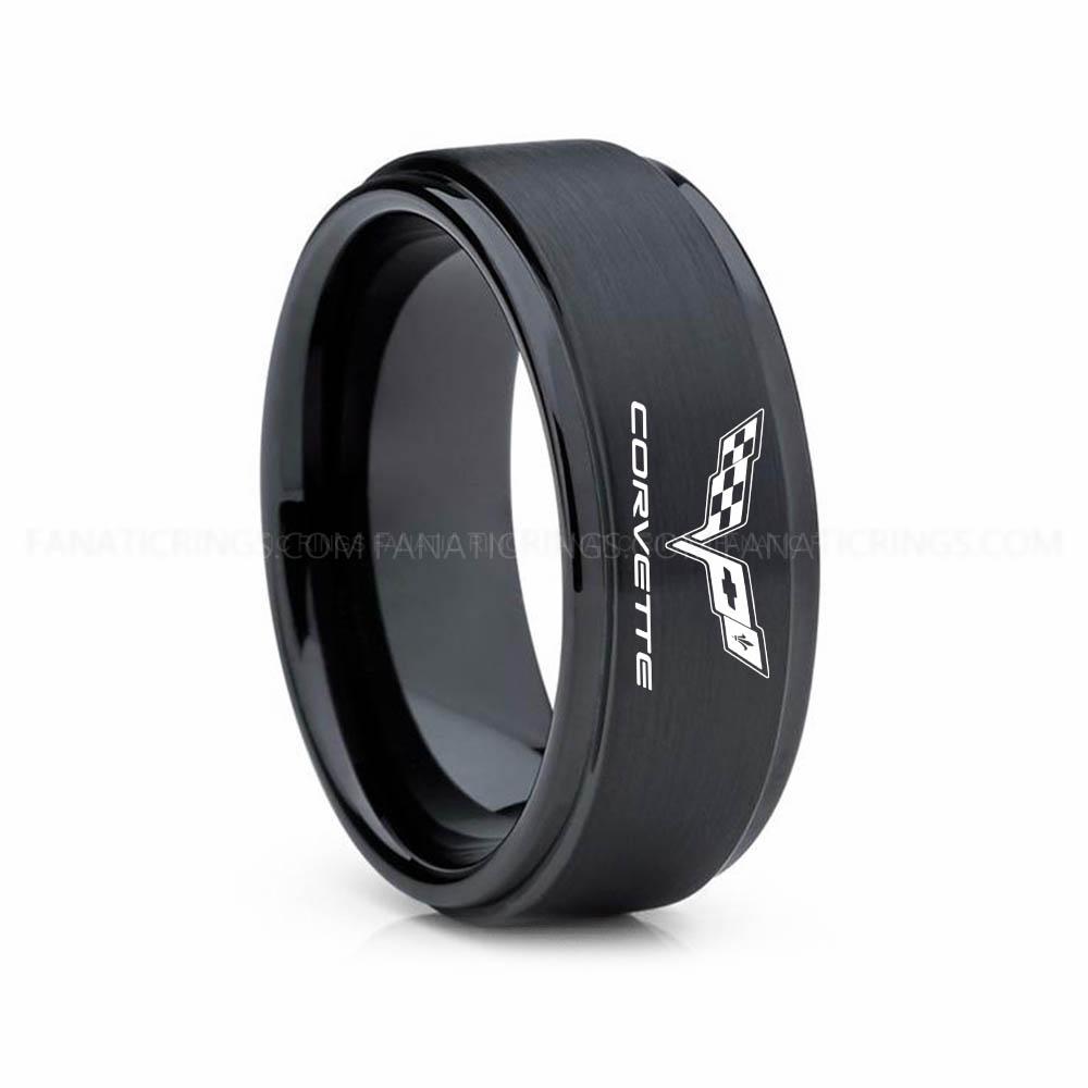 17 copy Corvette Ring, Chevy Ring, Chevrolet Ring, Chevrolet Corvette Ring, Auto Racing Ring, Chevy Wedding Band, Chevrolet Wedding Ring - Image 1